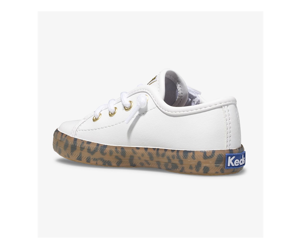 Keds Sneakers White - Kickstart Leopard Foxing Jr. - Kids SQCDRW-075